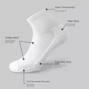 6 Pairs Thick-Soled Sports Socks
