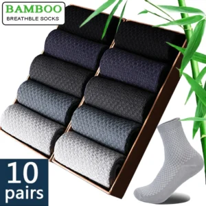 10 Pairs/Lot Men's Bamboo Fiber Socks